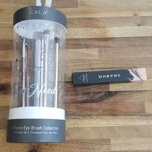 eye brush set and Morphe liquid lipstick